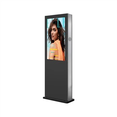 Buiten digitale bewegwijzering totem